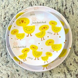GUC Pier 1 Imports Melamine Springtime Chick Plate Set